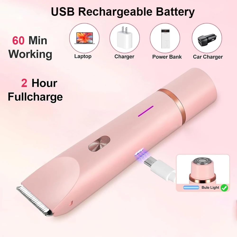 GlowGlyde™ - 2 in 1 Painless Hair Trimmer