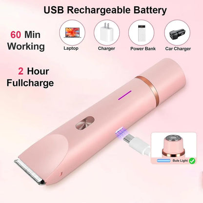 GlowGlyde™ - 2 in 1 Painless Hair Trimmer